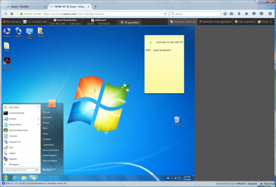 WindowsBrowser remotely connected to a Windows PC showing the desktop