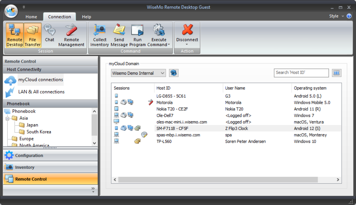 Cloud remote control console